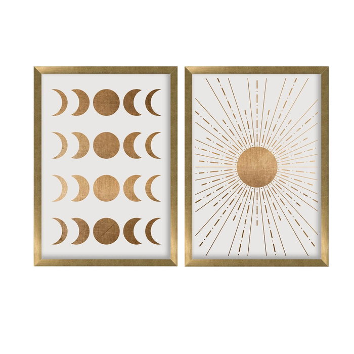 Wallity Set de 2 Pinturas Decorativas Enmarcadas en MDF 38x53 cm Wallity Set de 2 Pinturas Decorativas Enmarcadas en MDF 38x53 cm